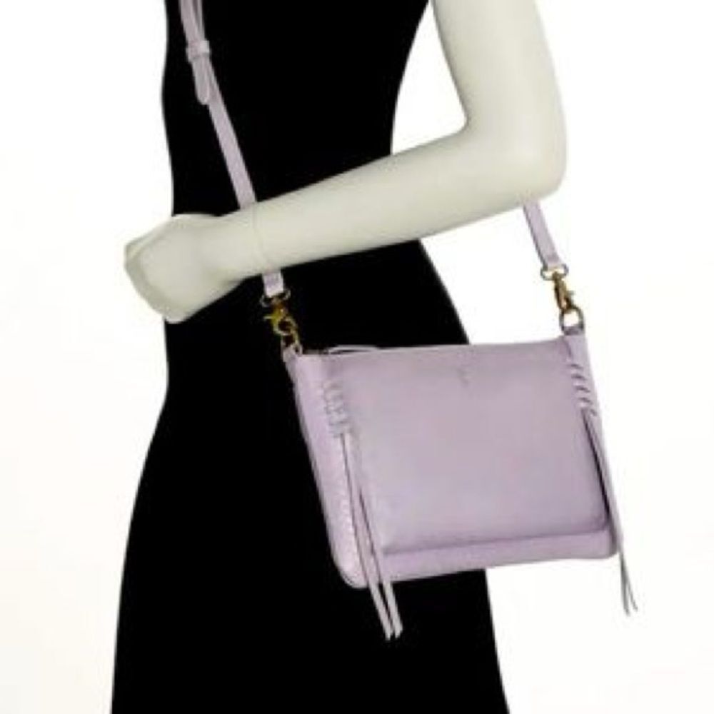 FRYE Lavender Olivia Melissa Fringe Crossbody Handbag Shoulder Bag